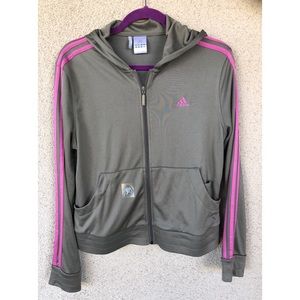 🆕 Adidas Lt. Olive Green & Pink Jacket- Sz. M